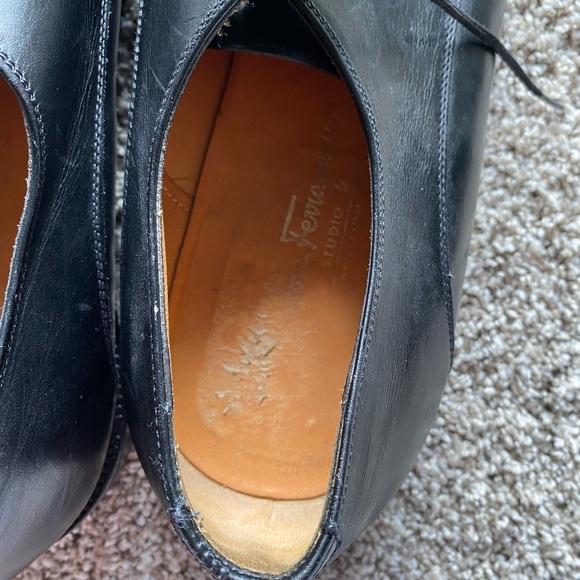 Salvatore Ferragamo Black Mens Lace Up Dress Shoes - Picture 3 of 4